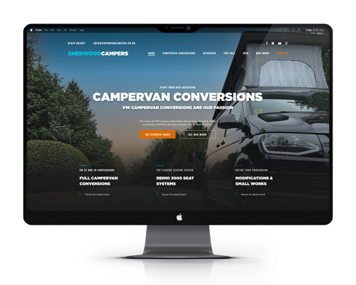 VW Campervan Conversions by Sherwood Campers Nottinghamshire website redesign