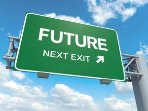 Sign with words Future next step. Referring to the future of SEO
