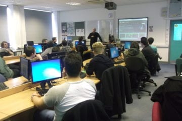 Students at a seo masterclass at chesterfield college