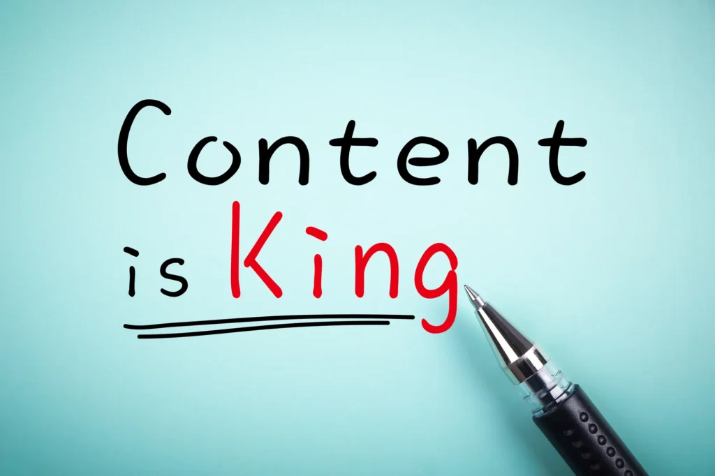 content is king words