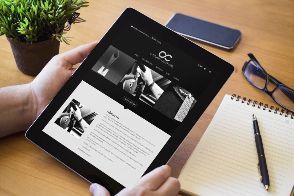 Modern Web Design on an iPad mobile device