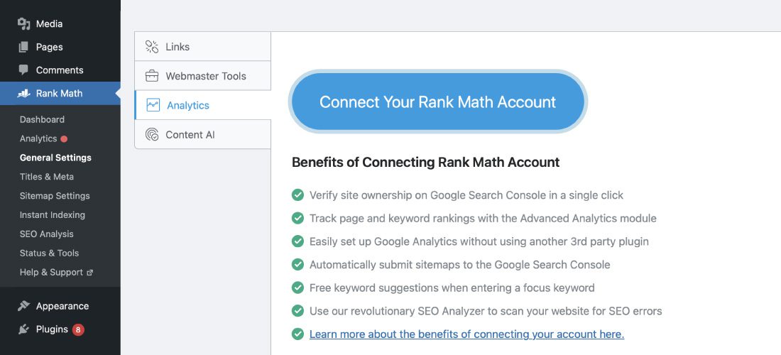 Rankmath WordPress Settings