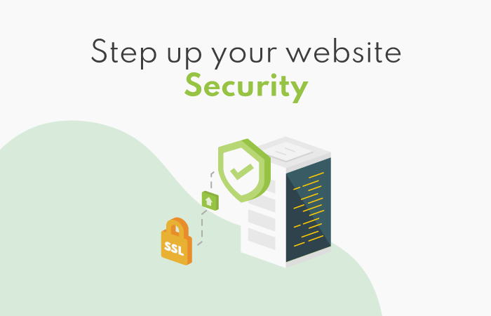 A free SSL certificate is one level of security. This illustration shows a higher level