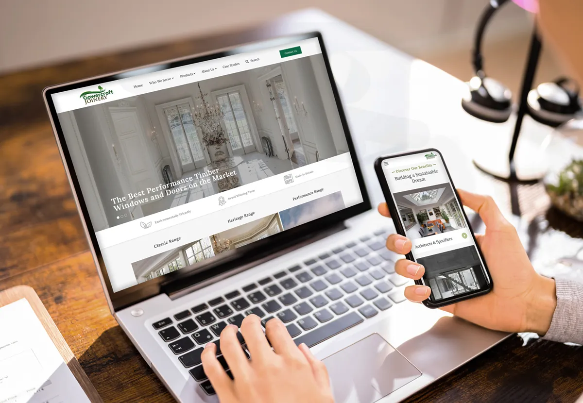 Gowercroft website homepage on desktop
